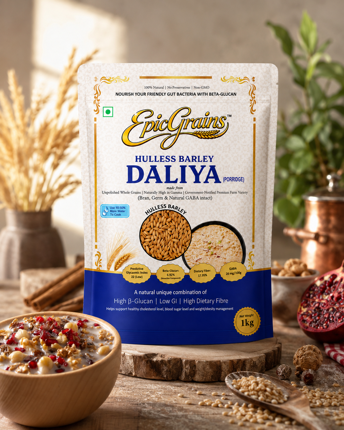 Hulless Barley Daliya β Naturally Nutritious Whole Grain Goodness